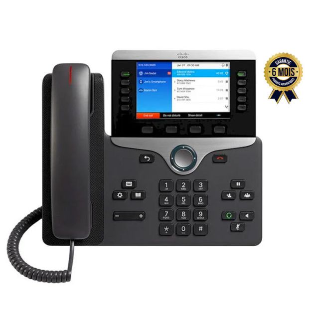 Téléphone VoIP - Cisco 8851 - Avec écran couleur et haute qualité audio - 6 Mois