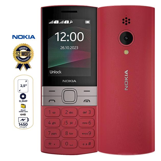 NOKIA 150 (2023) - 2,4" - Dual SIM - 1450mAh - Garantie 12 Mois
