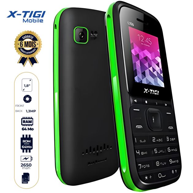 Téléphone Portable X-TIGI - L100 - 1,8 pouces - 2650 mAh - Garantie 6 Mois