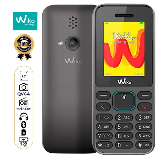 Téléphone Wiko Lubi5 - 800 mAh - 1.8'' - 2 SIM - Garantie 12 Mois