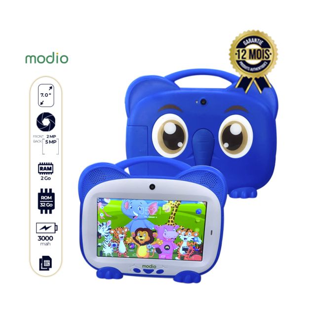 Tablette éducative pour enfant - KIDS TAB MODIO M710 - 7" - 32Go/2Go - 3000 mAh - 12 mois de garantie