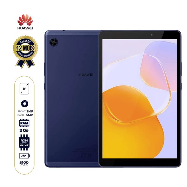 Tablette HUAWEI MATEPAD T8 4G +WIFI - 8" - 32 Go/2Go - 5MP/2MP - 5100 mAh - 12 mois
