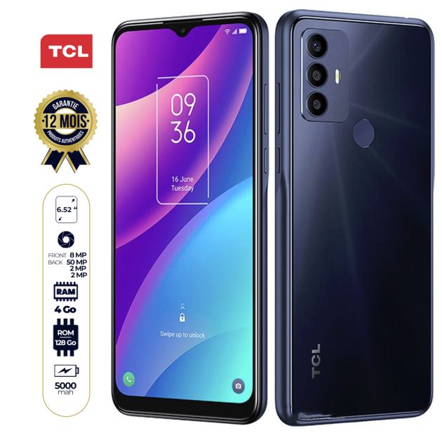 TCL 30 SE - 128Go/4 Go - 6.52" - DEUX nano sim - 50MP/8MP - 5000mAh - Garantie 12 mois