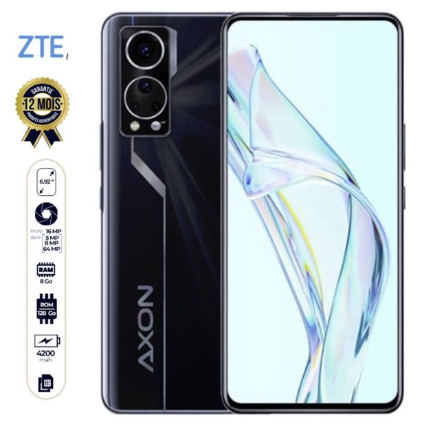 ZTE AXON  30 5G - 128Go/8Go - 6.92" - 4200mAh - Quad Caméra - Empreinte Digitale - Garantie 12 mois